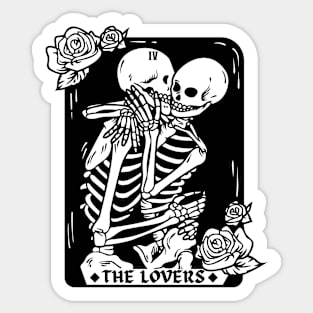 The Lovers Tarot Card Skeletons Sticker